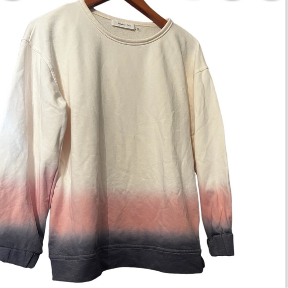 Mustard Seed French Terry Dip Dye Sweatshirt Sz S Women - Picture 2 of 6